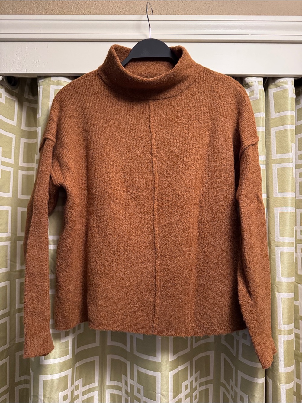 Universal Thread Women's Cowl Neck Sweater in Rust